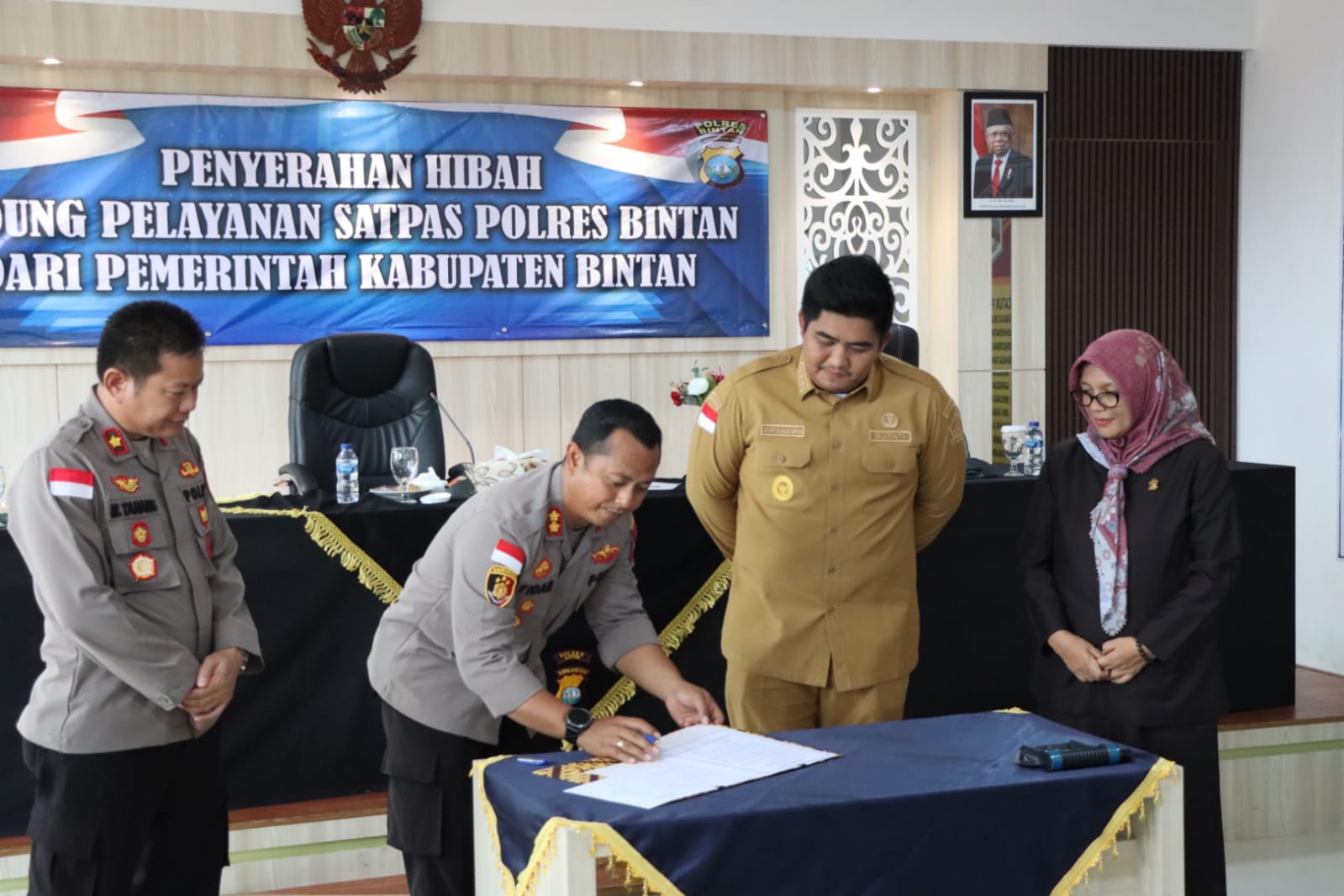 Gedung Pelayanan Satpas Hibah Dari Pemkab Bintan Diterima Polres Bintan